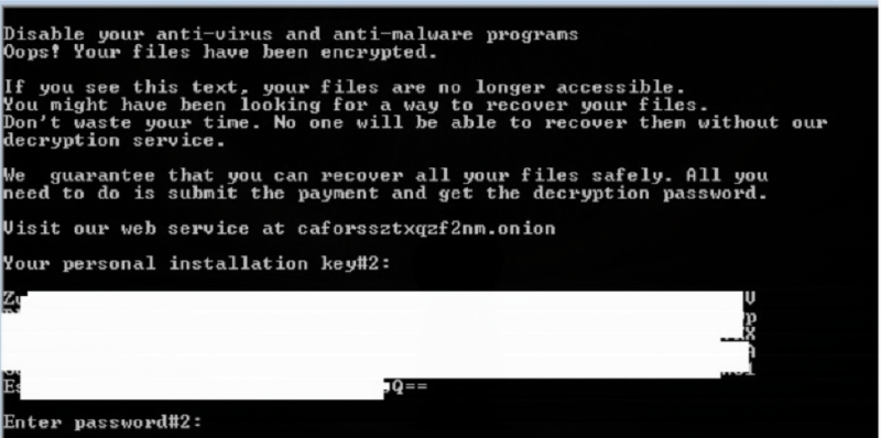 BadRabbit console warning